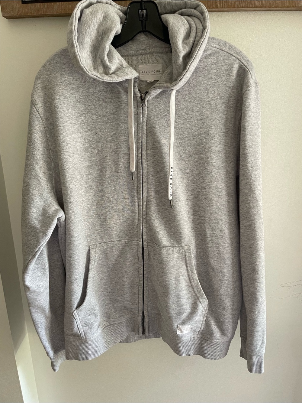 Five Four Light Gray Zip-Up Hoodie Sweatshirt